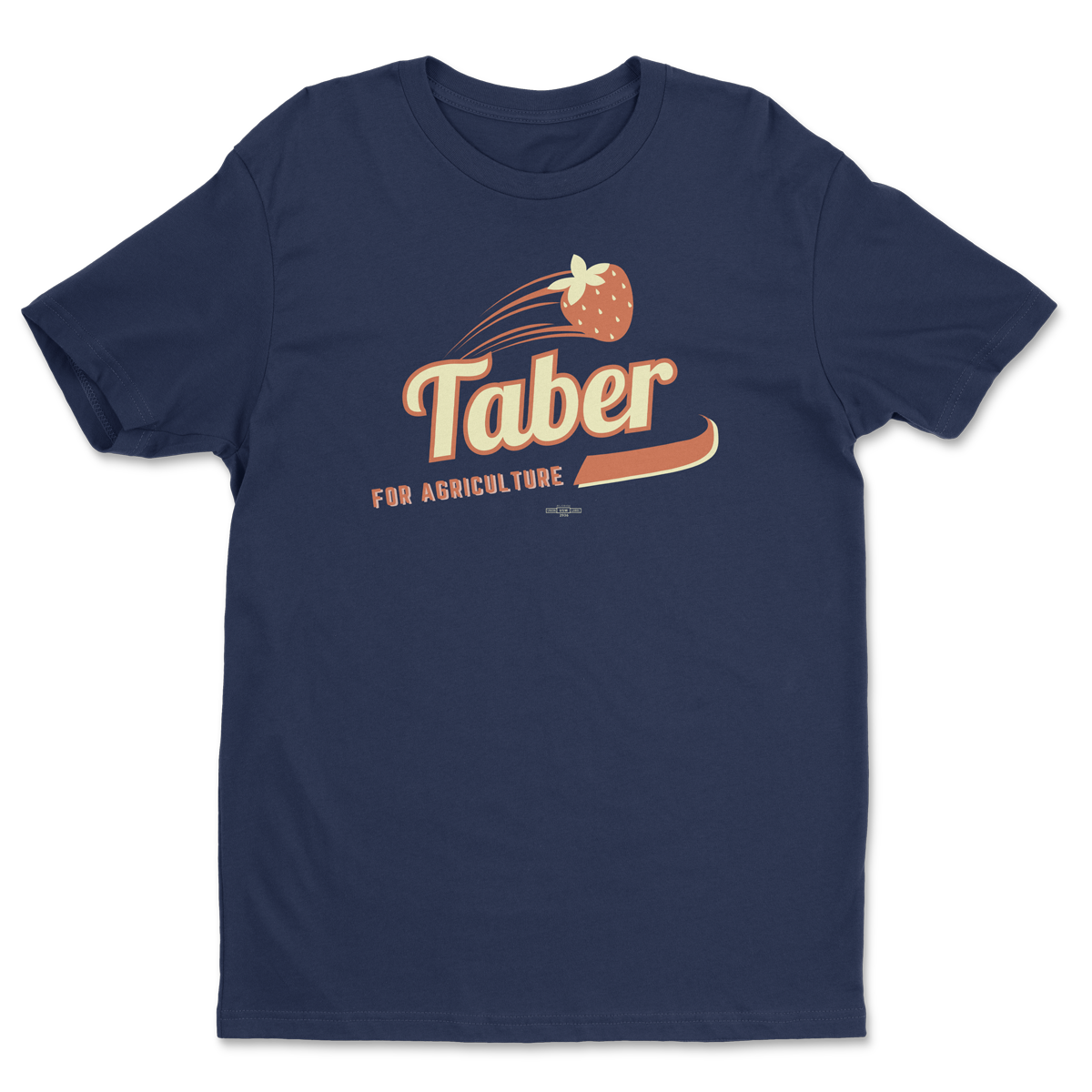 image of Taber Strawberry Baseball Navy Tee - Store | Sarah Taber for NC